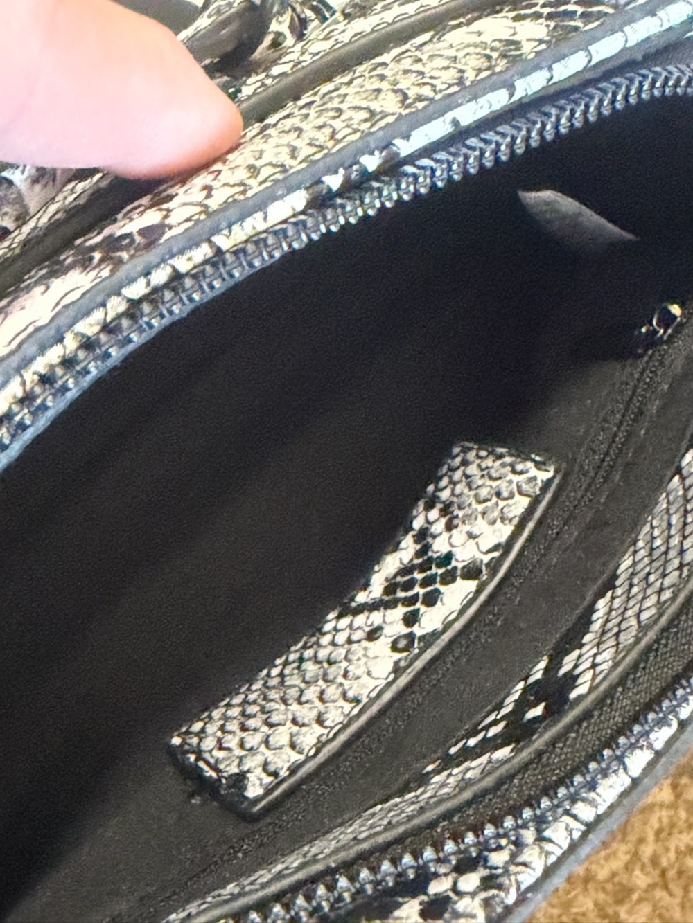 Balenciaga (Fake) Silver Python Embossed Leather Mini Classic City Bag - Picture 6 of 9